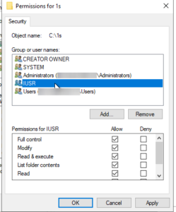 Настройка iis для 1с